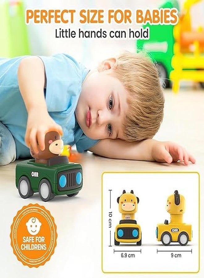 acrown Cute Animal Toys for Kids Sensory Worm Animal Wind up Colorful Toy Insect Figurines for Boys and Girls Multicolor (Press car) - Image 5